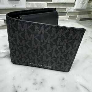 Michael Kors Monogram Black Leather wallet